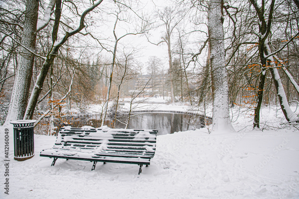 Snow photos in park Sonsbeek, Arnhem