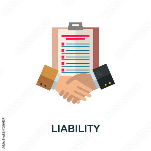 Liability flat icon. Color simple element from customer loyalty collection. Creative Liability icon for web design, templates, infographics and more