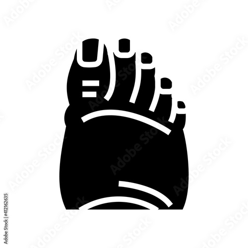 fatty foot edema glyph icon vector. fatty foot edema sign. isolated contour symbol black illustration