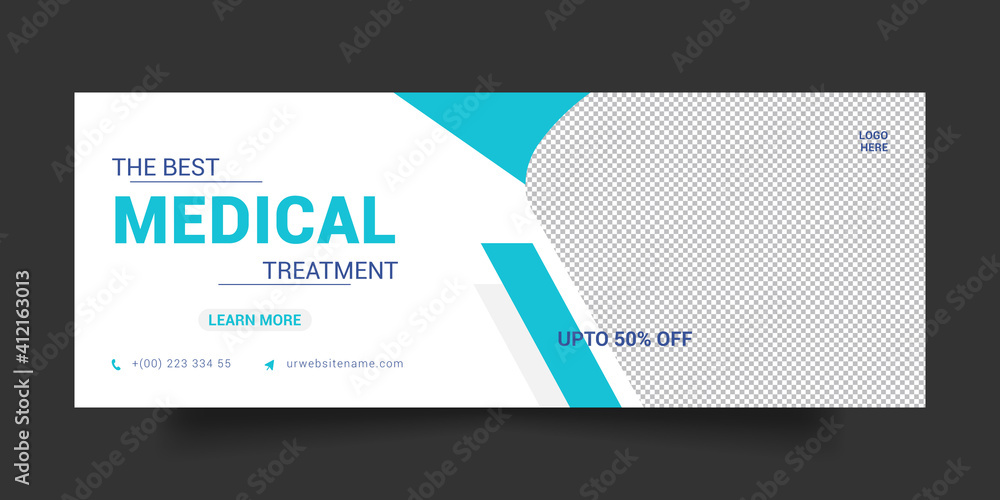 Medical Treatment Health Care, Facebook Cover and Social Media Post.