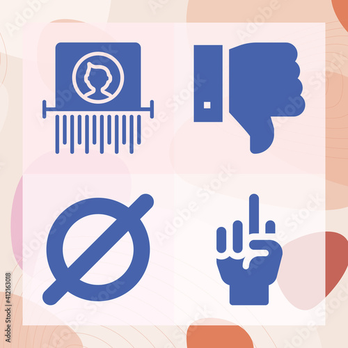 Simple set of worse related filled icons