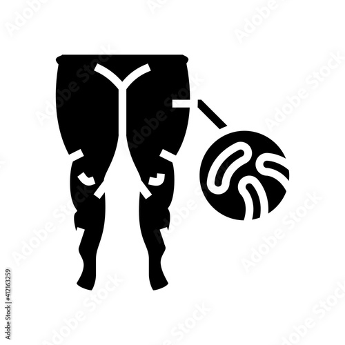 fatty edema glyph icon vector. fatty edema sign. isolated contour symbol black illustration
