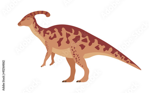Vector parasaurolophus dinosaur