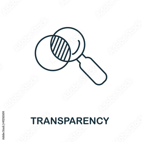 Transparency icon. Simple element from business management collection. Creative Transparency icon for web design, templates, infographics and more