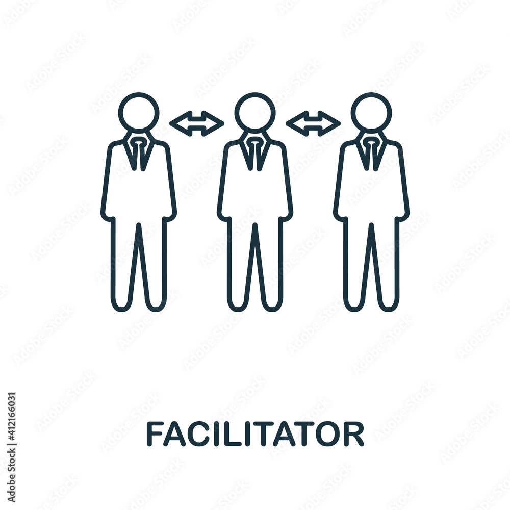 Facilitator icon. Simple element from business management collection. Creative Facilitator icon for web design, templates, infographics and more Facilitator icon. Simple element from business management collection. Creative Facilitator icon for web design, templates, infographics and more