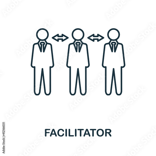 Facilitator icon. Simple element from business management collection. Creative Facilitator icon for web design  templates  infographics and more