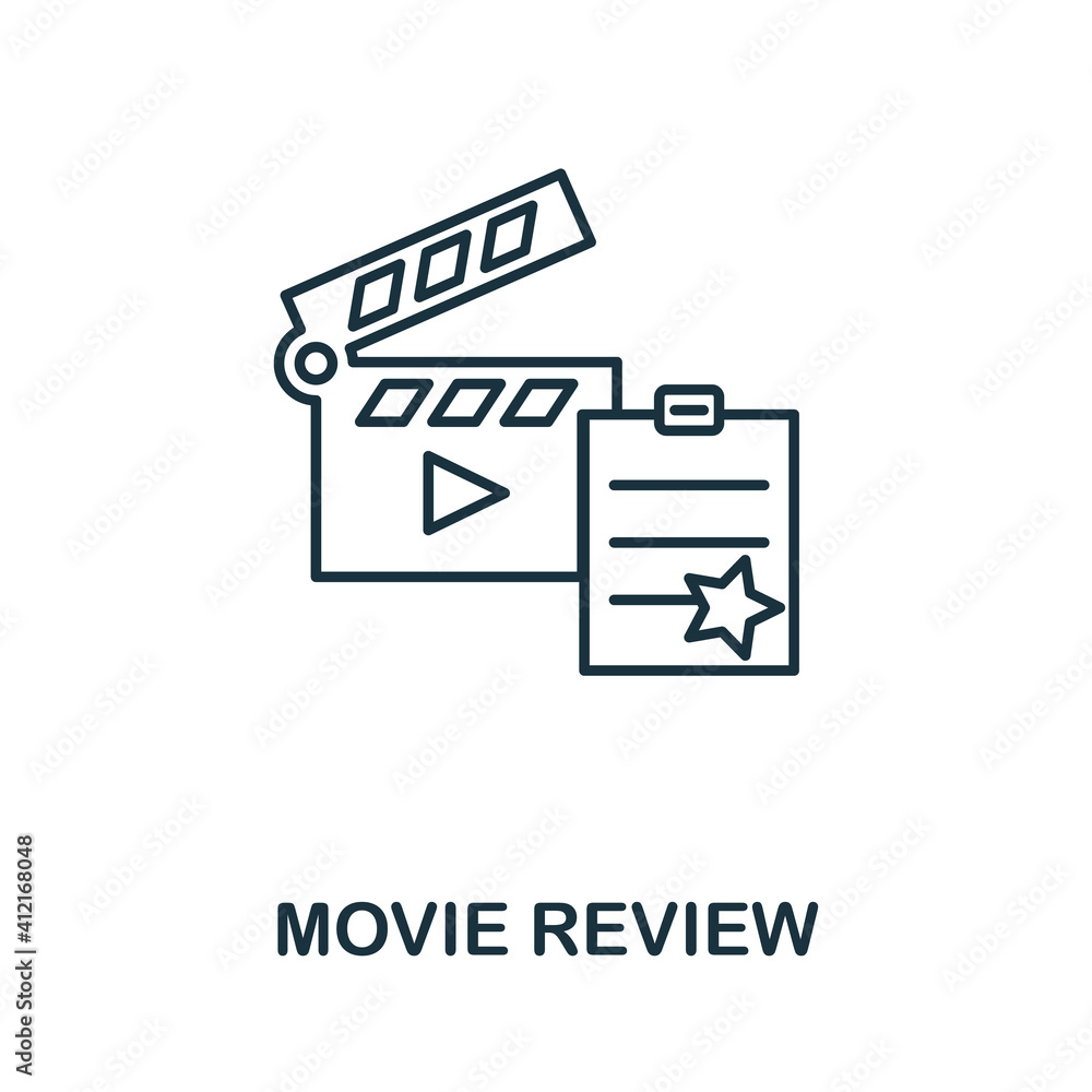 Movie Review icon. Simple element from cinema collection. Creative Movie Review icon for web design, templates, infographics and more Movie Review icon. Simple element from cinema collection. Creative Movie Review icon for web design, templates, infographics and more