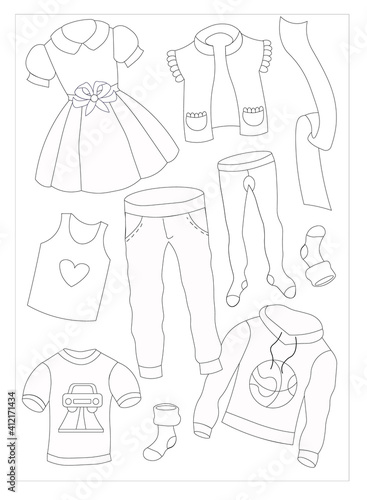 Clothes. Coloring