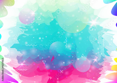 Future landscape with holographic cosmos and abstract universe background.