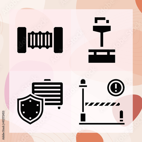 Simple set of burden related filled icons