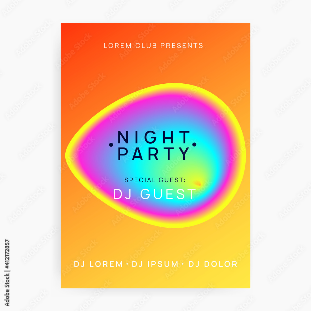 Fototapeta premium Fest poster and flyer for summer music.