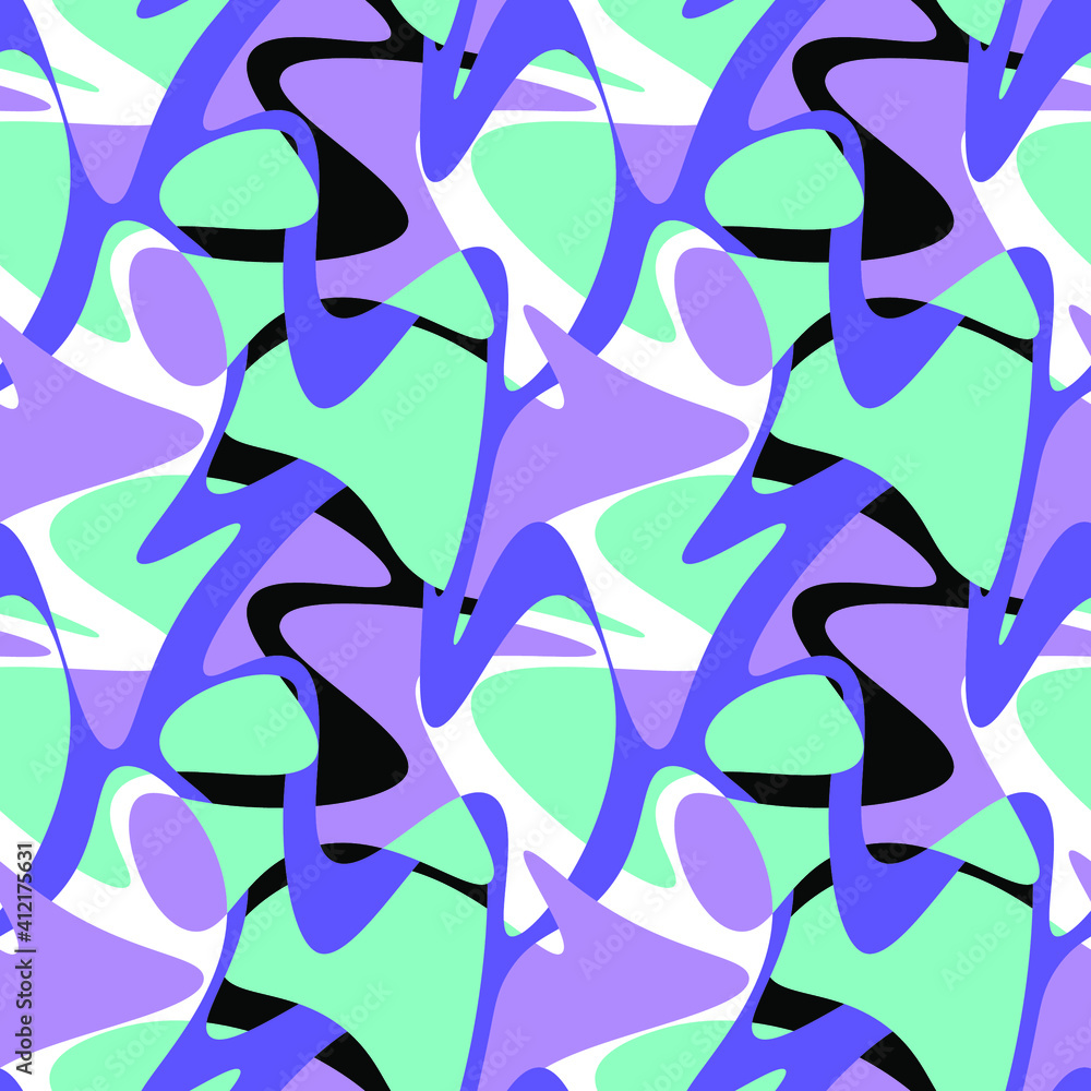 Seamless abstract pattern with wave shapes Seamless abstract pattern with wave shapes