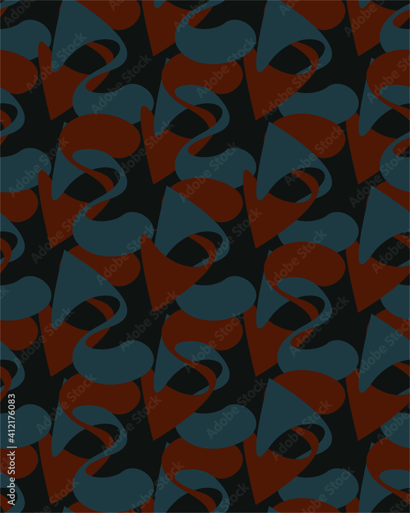 Seamless abstract pattern with wave shapes Seamless abstract pattern with wave shapes