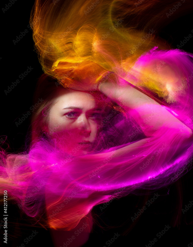 lightpainting portrait, new art direction, long exposure photo without photoshop, light drawing at long exposure lightpainting portrait, new art direction, long exposure photo without photoshop, light drawing at long exposure