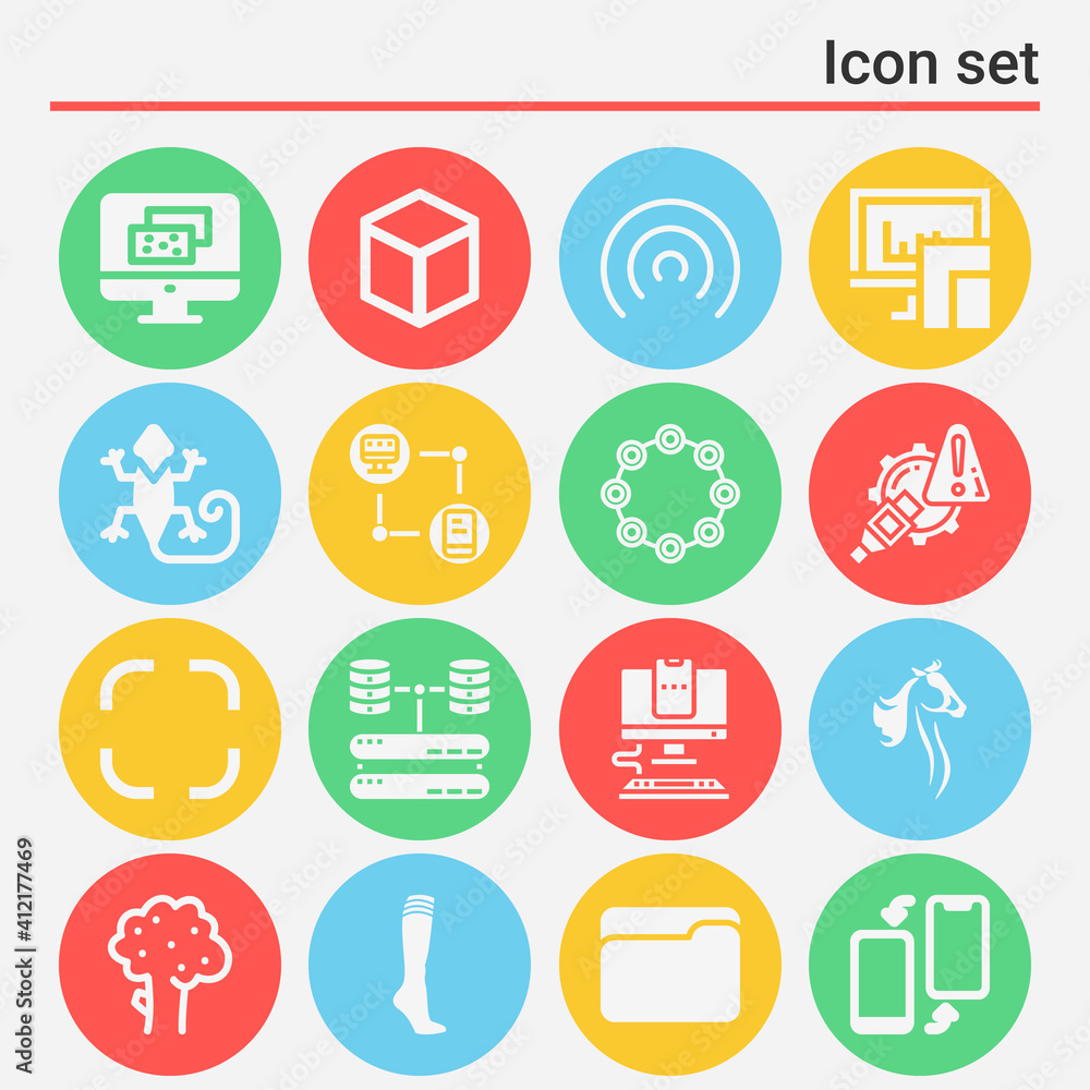 16 pack of circles filled web icons set 16 pack of circles filled web icons set