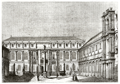 Photography Elegant facade and courtyard of Ecole des Beaux-Arts building, Paris