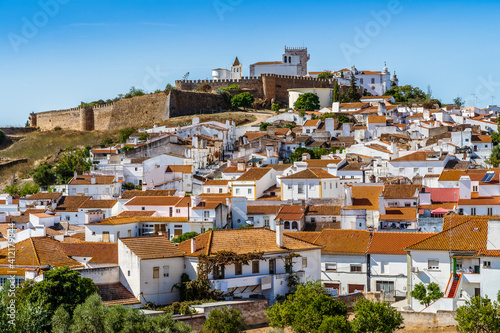 Cityscape of historic town of Estremoz, Alentejo. Portugal photo