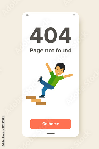 Flat isolated image of an crashing down staircase