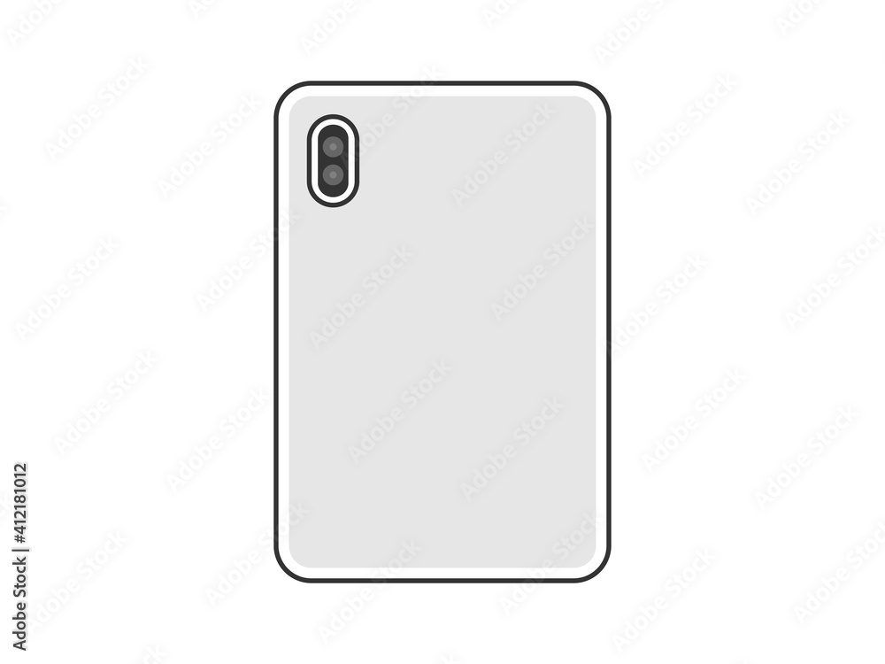 タブレットPCの背面のイラスト タブレットPCの背面のイラスト