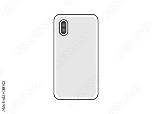 スマートフォンの背面のイラスト