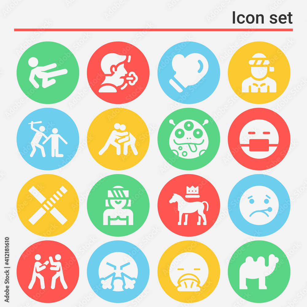 16 pack of mad filled web icons set 16 pack of mad filled web icons set