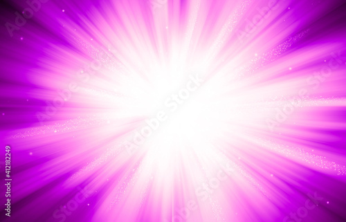 Pink sparkle rays glitter lights with bokeh elegant abstract holiday background.