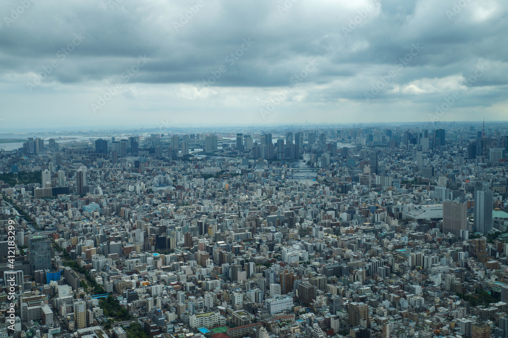 Fototapeta premium skyline Tokyo from the top of skytree