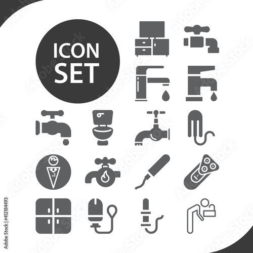 Simple set of immersion related filled icons.