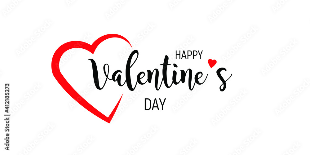 Happy Valentines Day vector illustration. Perfect as a gift card or banner