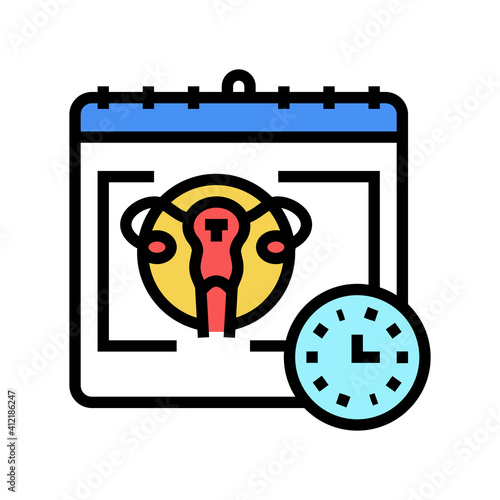 ovulation woman color icon vector. ovulation woman sign. isolated symbol illustration