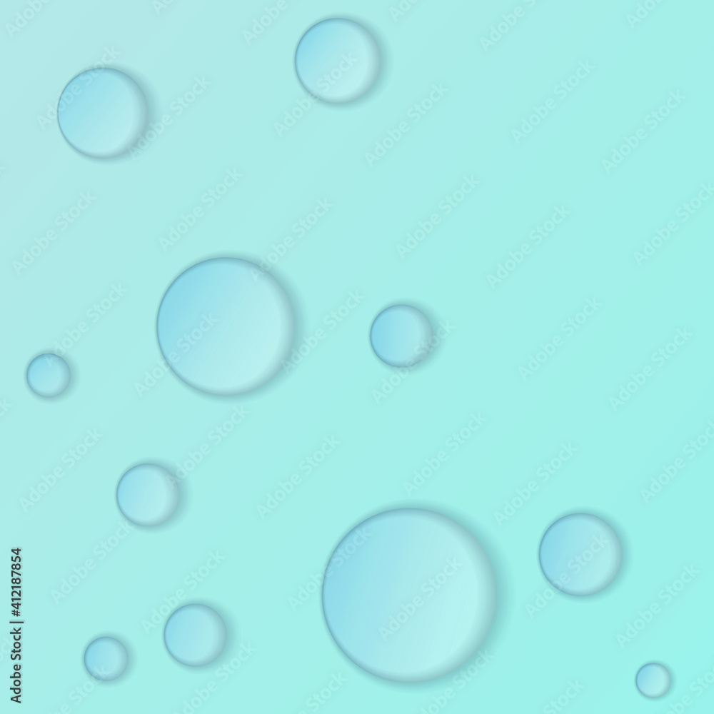 Vector blue water drops 