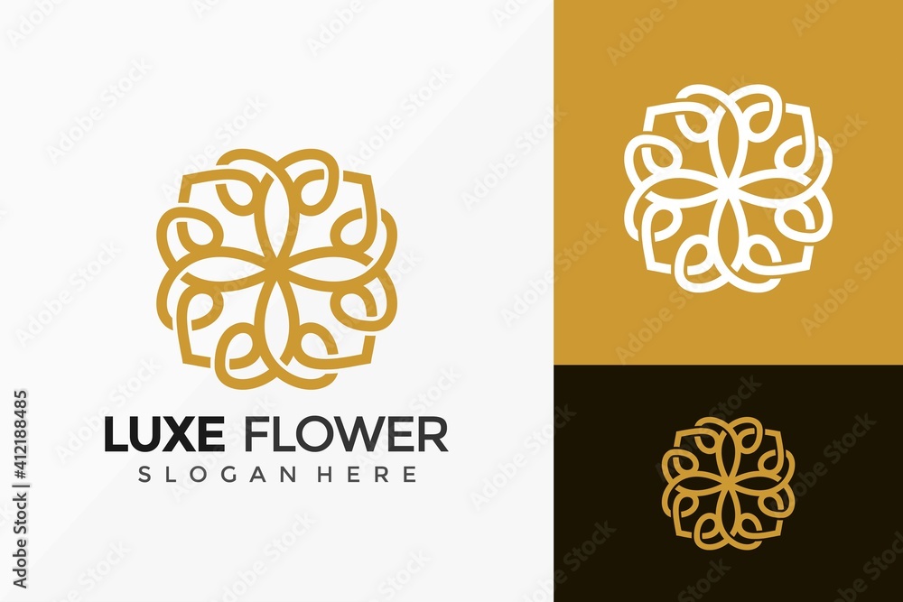 Luxury Flower Fashion Logo Design. Creative Idea logos designs Vector illustration template Luxury Flower Fashion Logo Design. Creative Idea logos designs Vector illustration template
