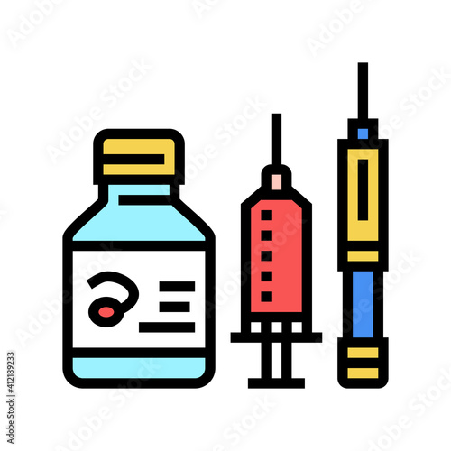 medicaments and preparations color icon vector. medicaments and preparations sign. isolated symbol illustration