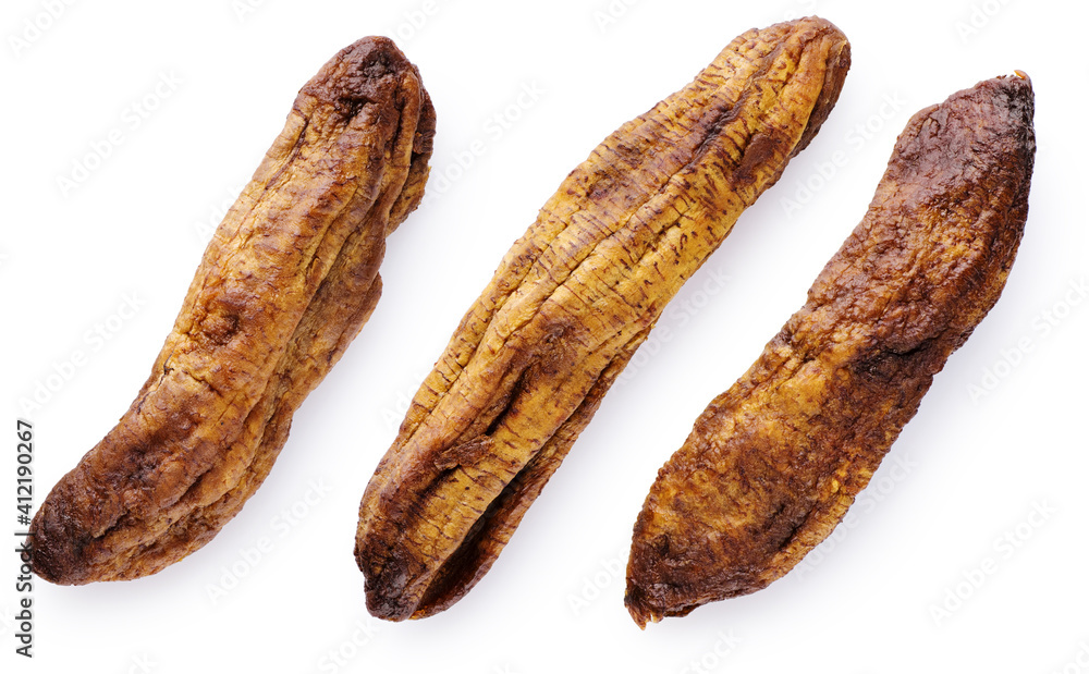Dried bananas isolated on white background. Dried bananas isolated on white background.