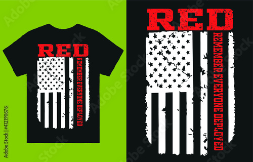 Remember everyone deployed - T shirt design vector