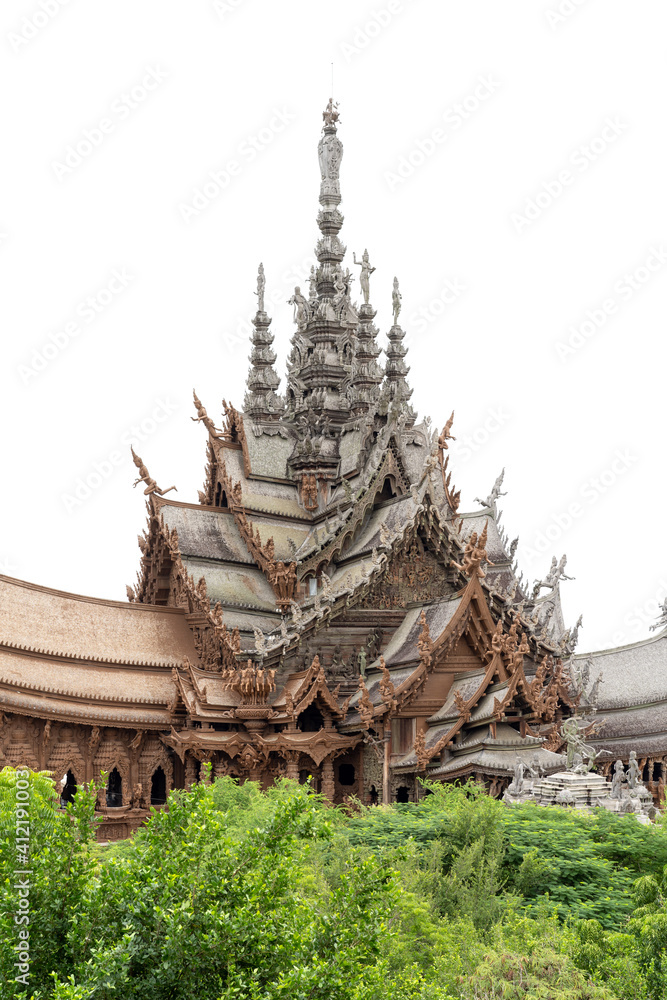 Sanctuary of Truth is an unfinished Hindu-Buddhist temple and museum in Pattaya, Thailand. It was designed by the Thai businessman Lek Viriyaphan in the Ayutthaya style.