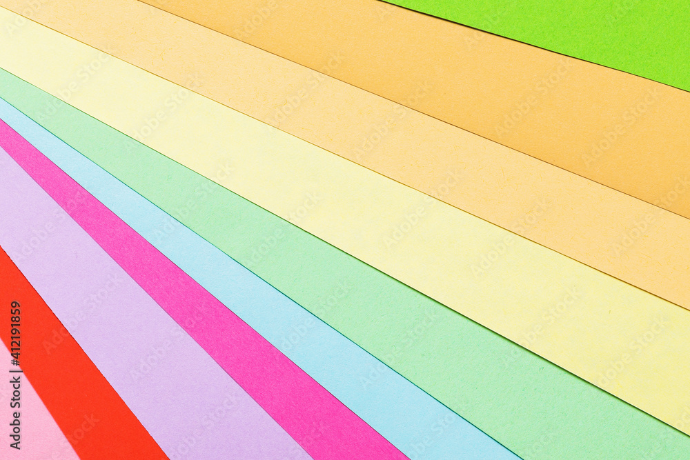 Background from a set of colored paper, top view Background from a set of colored paper, top view