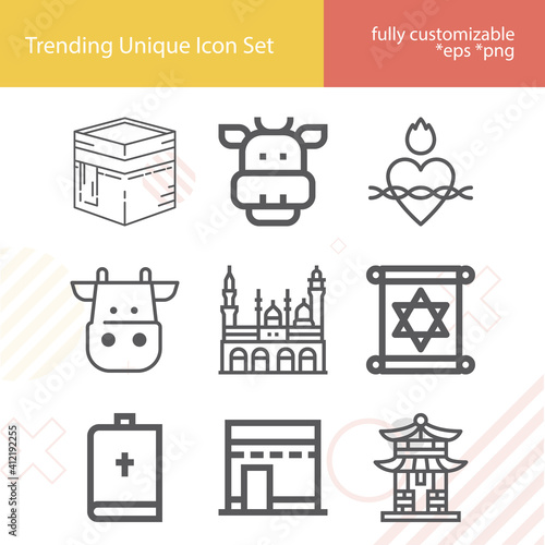 Simple set of worthy related lineal icons.