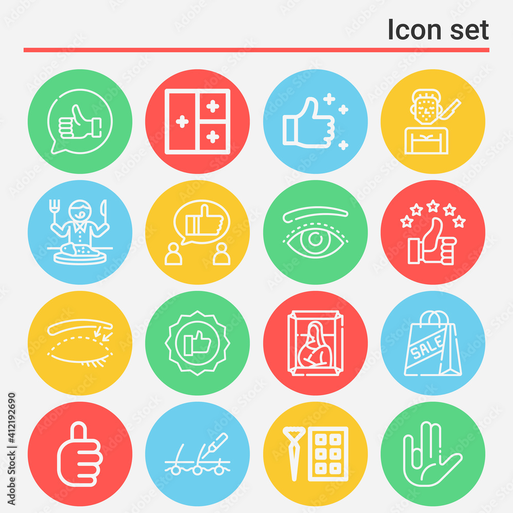 16 pack of pleasing lineal web icons set 16 pack of pleasing lineal web icons set