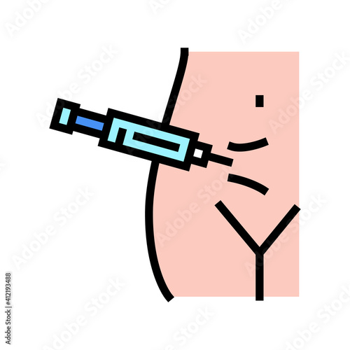 ovarian stimulation color icon vector. ovarian stimulation sign. isolated symbol illustration