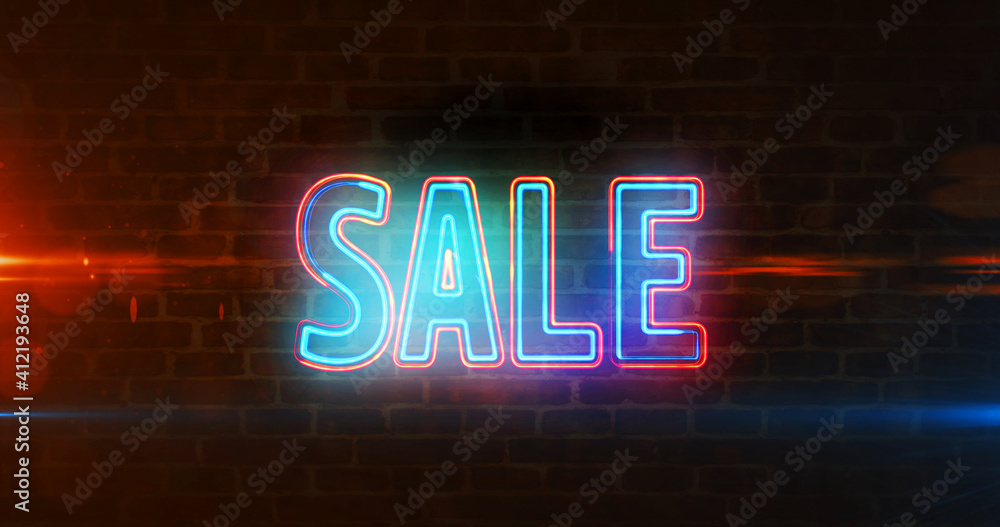 Sale advertising promotion abstract concept 3d illustration