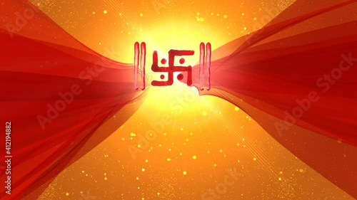 hindu religious swastika background is perfect for any type of news or information presentation. The background features a stylish and clean layout  photo