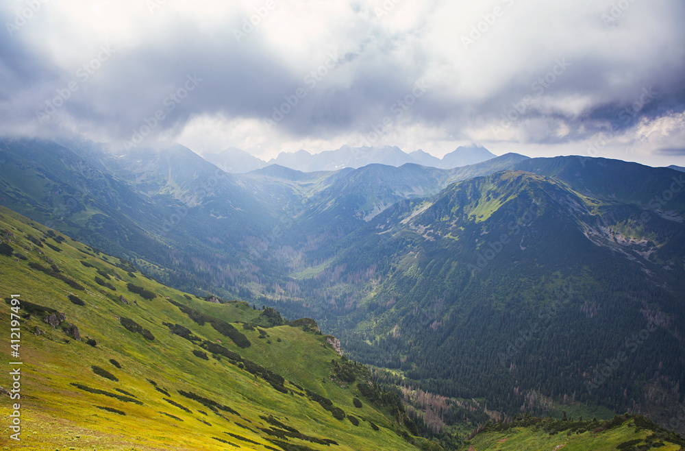Mountain landscape in the Tatra National Park