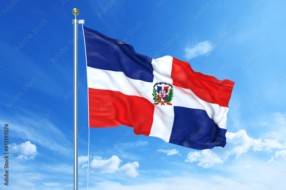 Cambodia flag waving on a high quality blue cloudy sky, 3d illustration Cambodia flag waving on a high quality blue cloudy sky, 3d illustration