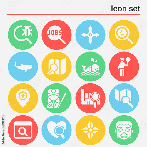 16 pack of killer  filled web icons set