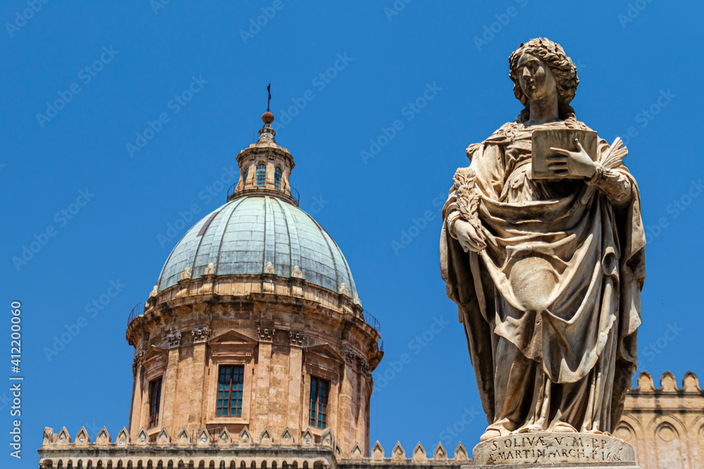 A detail of the architecture in Palermo, Sicily, Italy