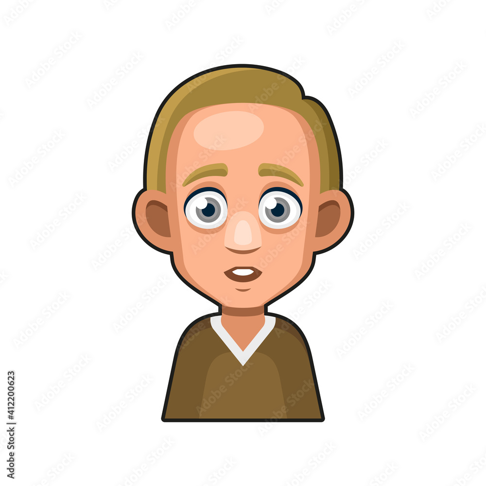 Cute Young Man Avatar Character. Cartoon Style Userpic Icon. Vector Cute Young Man Avatar Character. Cartoon Style Userpic Icon. Vector