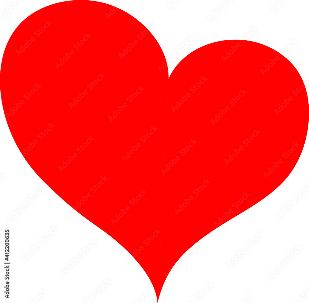 Red heart - outline drawing for an emblem or logo. Template for greeting card for Valentine's Day. Red heart - outline drawing for an emblem or logo. Template for greeting card for Valentine's Day.