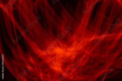 red luminous lines on a black background