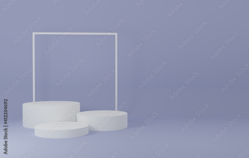 white Product Stand inpurple room ,Studio Scene For Product ,minimal design,3D rendering white Product Stand inpurple room ,Studio Scene For Product ,minimal design,3D rendering